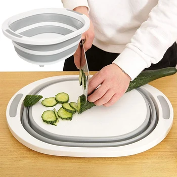 

Multi-function Foldable Chopping Blocks Anti-slip Cutting Board Washing Basin Household Home Kitchen Accessory Folding Washbasin