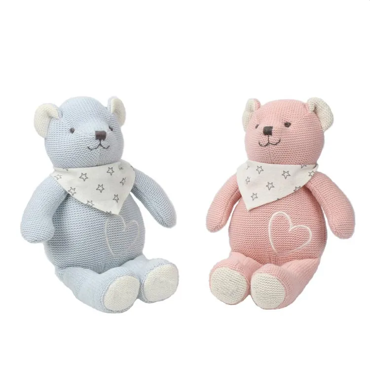 

New Kawaii Pink Bear Doll Wool Cloth Plush Toy Stuffed Animal Bear Toys Appease Doll Baby Birthday Gift