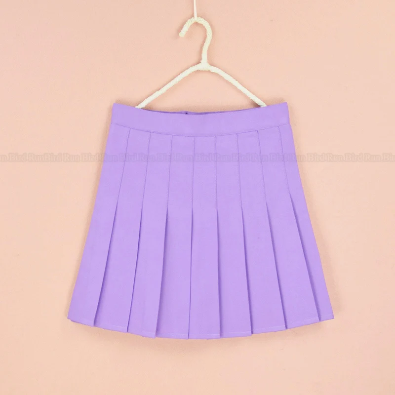 

Summer Kawaii pleated skirts XS-4XL high waist Plus size Solid Color a-line sailor skirt for girls