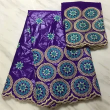 Фиолетовый Базен riche getzner nouveau африканская ткань bazin brode getzner парча жаккардовая ткань Дубай fabric7yard/комплект L1601