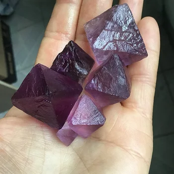 

100grams. Natural Purple Fluorite Octahedron Purple Quartz .Wicca Quartz and stone