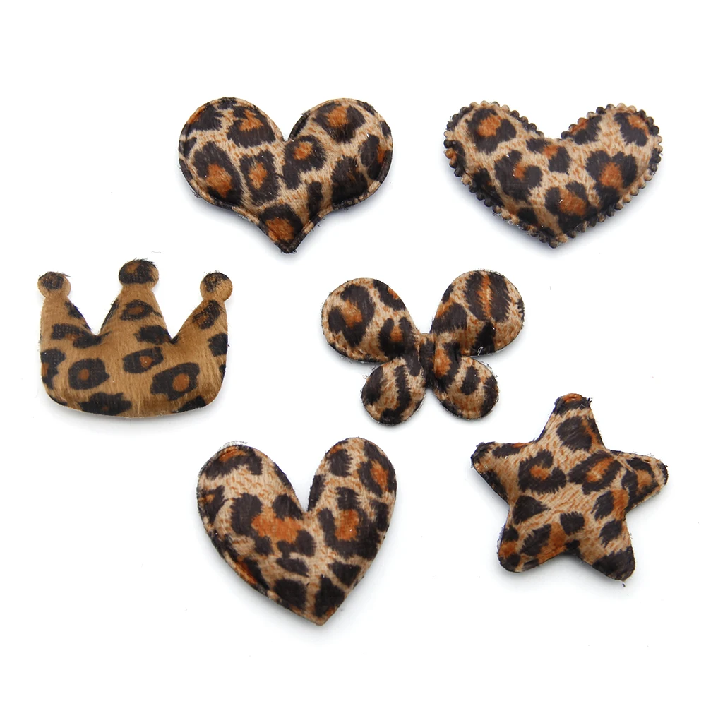 

David accessories Crown Butterfly Leopard Velvet Non-woven Patch DIY Girls Headband Decoration Craft Hair Accessories,25Yc6821