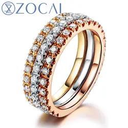 ZOCAI Южная Африка 0.39 карат кольцо с бриллиантом 18 К белого золота обручальное кольцо 18 К цвета розового золота 18 К желтое Золото доступны w04547