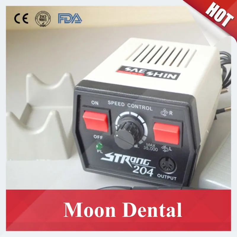 Strong 204 mocromotor+108E+straight contra angle handpiece 5