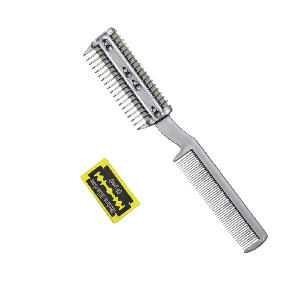 grooming comb with blade