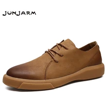 JUNJARM/; мужская повседневная обувь из натуральной кожи; качественные повседневные мужские кожаные лоферы; мягкая мужская обувь на плоской подошве; Лидер продаж; мокасины; размеры 38-47
