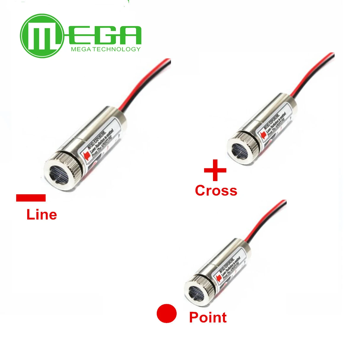 

650nm 5mW Red Point / Line / Cross Laser Module Head Glass Lens Focusable Industrial Class