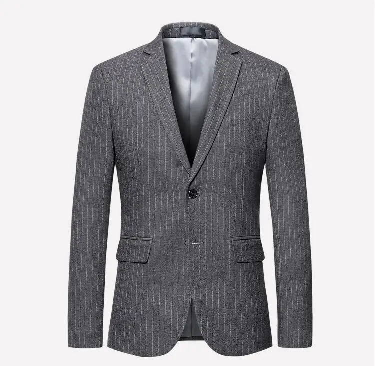 Plyesxale Блейзер Для мужчин 2018 Slim Fit Для мужчин S полосатый Блейзер брендовая одежда Темно-синие серый Повседневное пиджаки 5XL 6XL Формальные