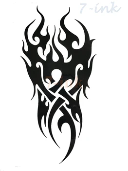 

Waterproof Temporary Tattoo men's fire tatoo eagle lotus Mandala eye flame totem 12*19cm Water Transfer Fake tatto for man