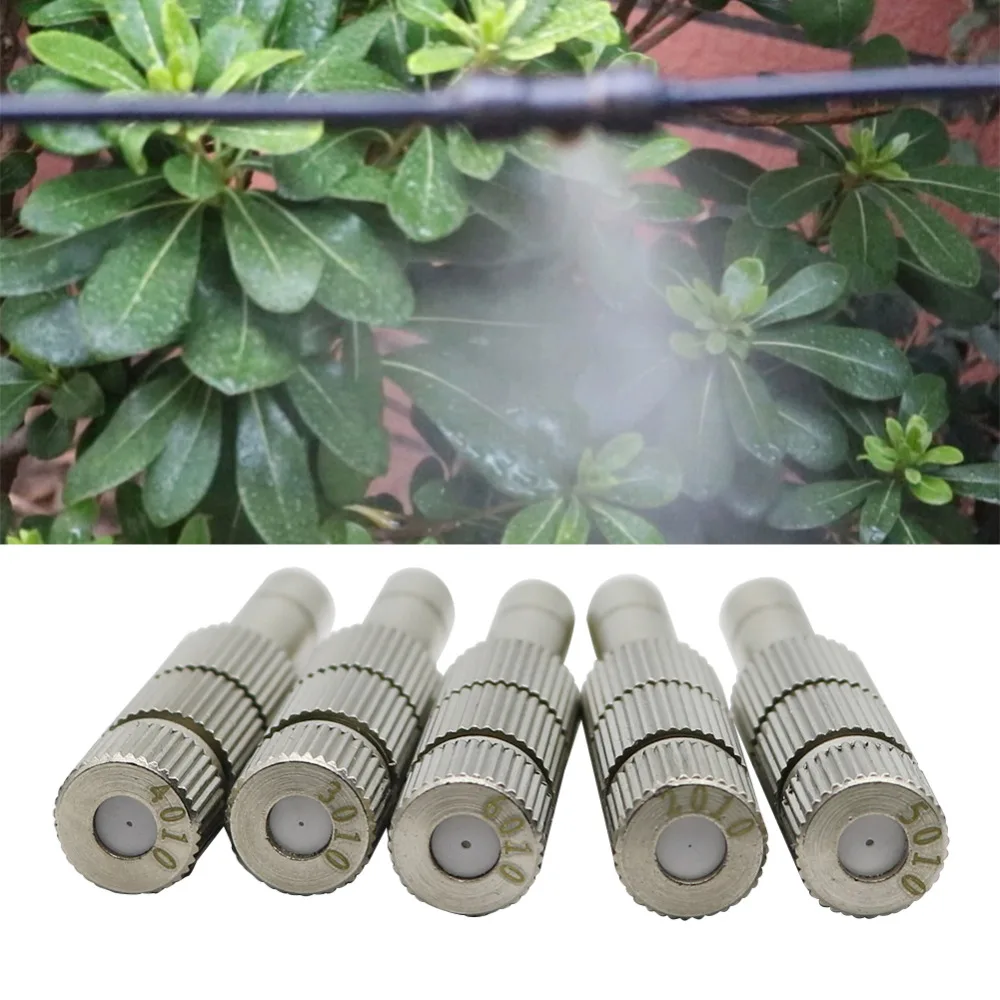 

Low Pressure Misting Quick-connecting Nozzle 0.2-0.6mm Fogging Spray Sprinkler Garden Cooling Sprayer with Filter 20 Pcs