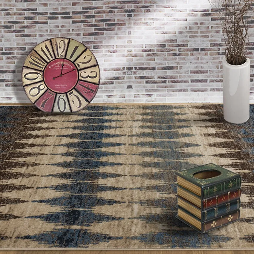 Большой размер, американский стиль, серый утолщенный ковер для гостиной, геометрический прикроватный ковер, домашний декоративный коврик для офиса