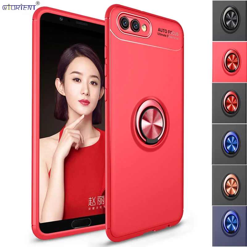 

Huawei Honor View 10 Stand Finger Ring Phone Case Huawei Honor View10 V10 BKL-L09 BKL-AL00 Soft Silicone Bumper Cover Back Funda