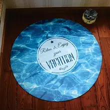 3D океанский пейзаж круглый ковры, коврики для детской комнаты, Коврик для ванны для коврик для спальни non-slip 60*60 80*80 см компьютерный коврик
