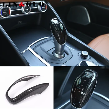 

Carbon Fiber Style Plastic Gear Shift Head Cover Trim For Alfa Romeo Giulia Stelvio 2017 Car Accessories