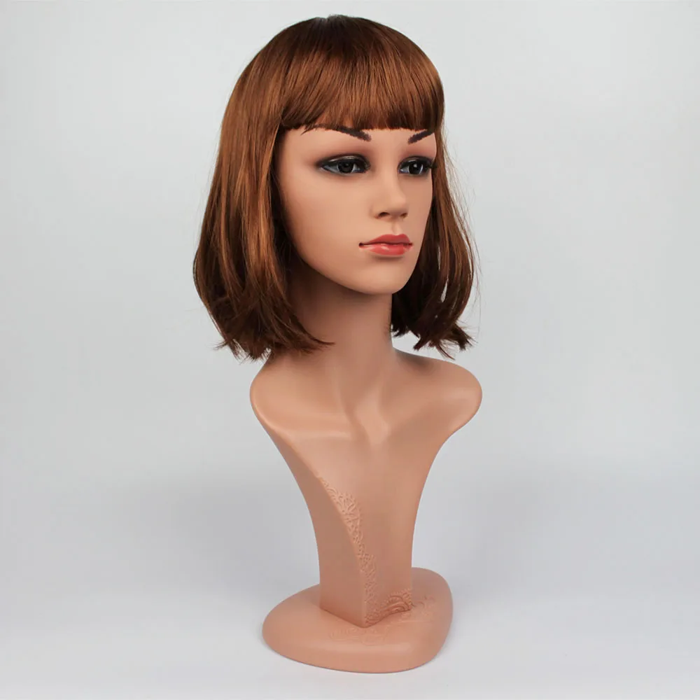 Реалистичный женский манекен из ПЭ голова с волосами для шляпы солнцезащитных