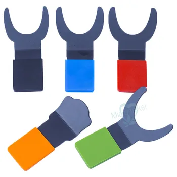 

5PCS Dental Lab Orthodontic Endodontics Silicone Contraster Oral Black with Blue Handle Background Board Photography