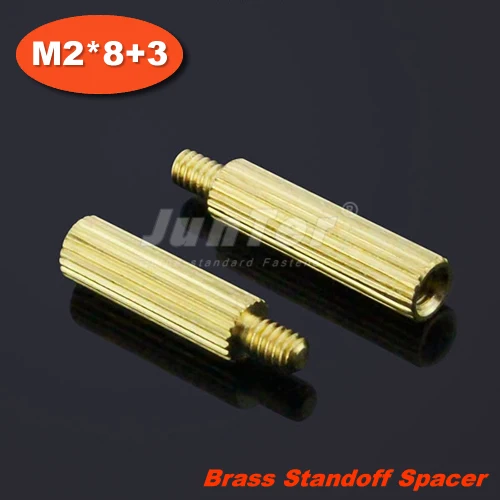 

100pcs/lot Brass Standoff Spacer M2 Male x M2 Female -8mm