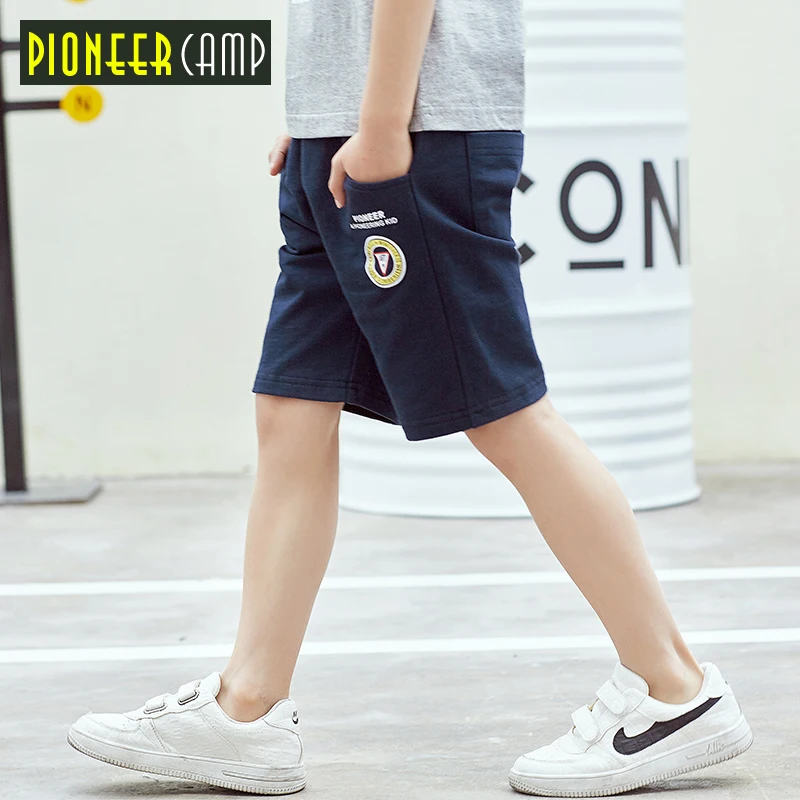 

Pioneer camp new summer shorts boys casual printed shorts for 4-14Y boys cotton stretch children short pants quality BDK810087