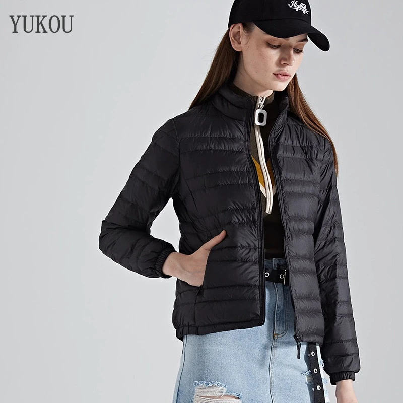 

Women Duck Down Coats Fashion Female High Quality White Duck Down Jacket Light And Large Down Jacket Version Windproof Warm