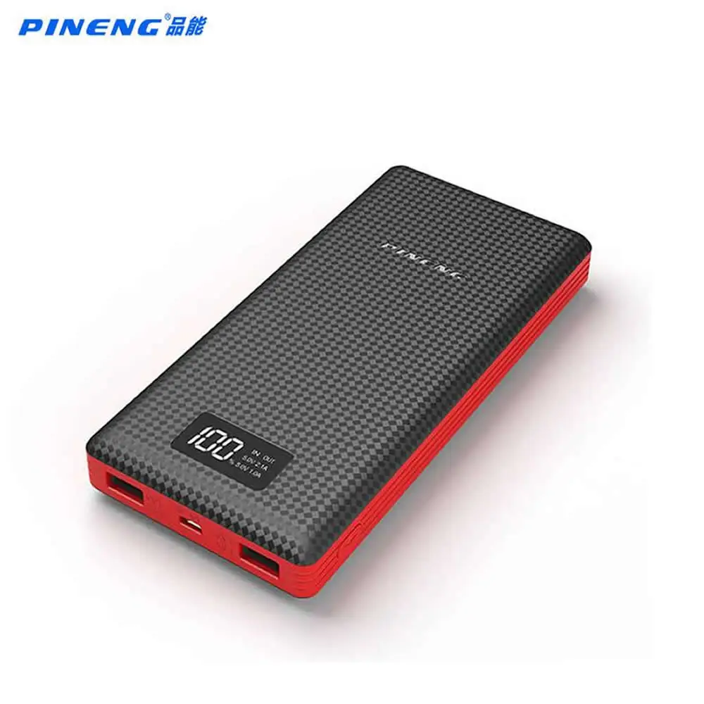 Original Pineng Power Bank 20000mAh PN969 External Battery Pack Powerbank 5V 2.1A Dual USB Output for Android Phones Tablets