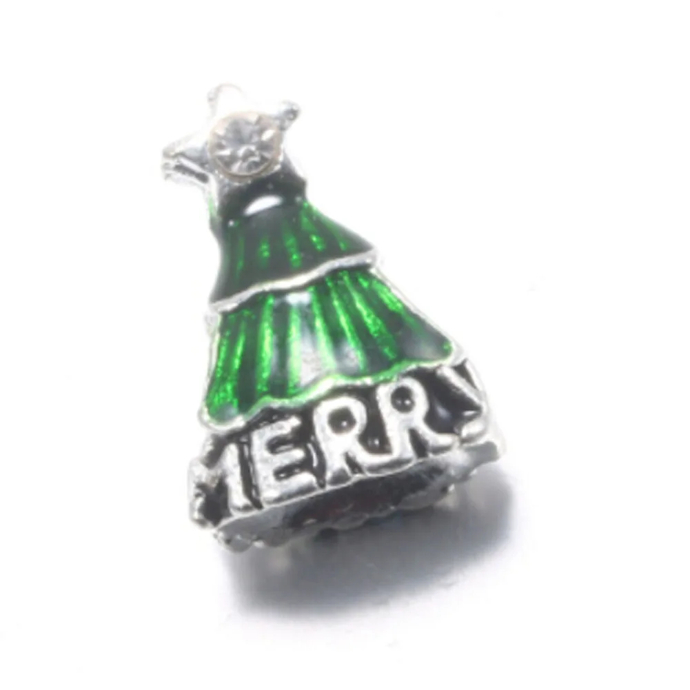 

Silver Bead Charm European Silver with Christmas tree Charm Pendant Bead Fit Pandora Bracelet Accessories