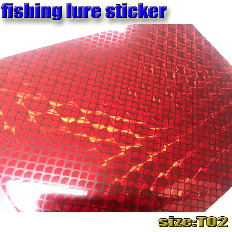 Новинка, наклейка на приманку для рыбьей чешуи, голографическая, 10 бумажных наклеек для рыбалки, 73 мм x 100 мм - Цвет: T02 10paper