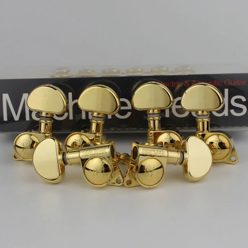 

1 Set Grover Electric Guitar Machine Heads Tuners 3R3L Gold 18-1 Tuning Pegs
