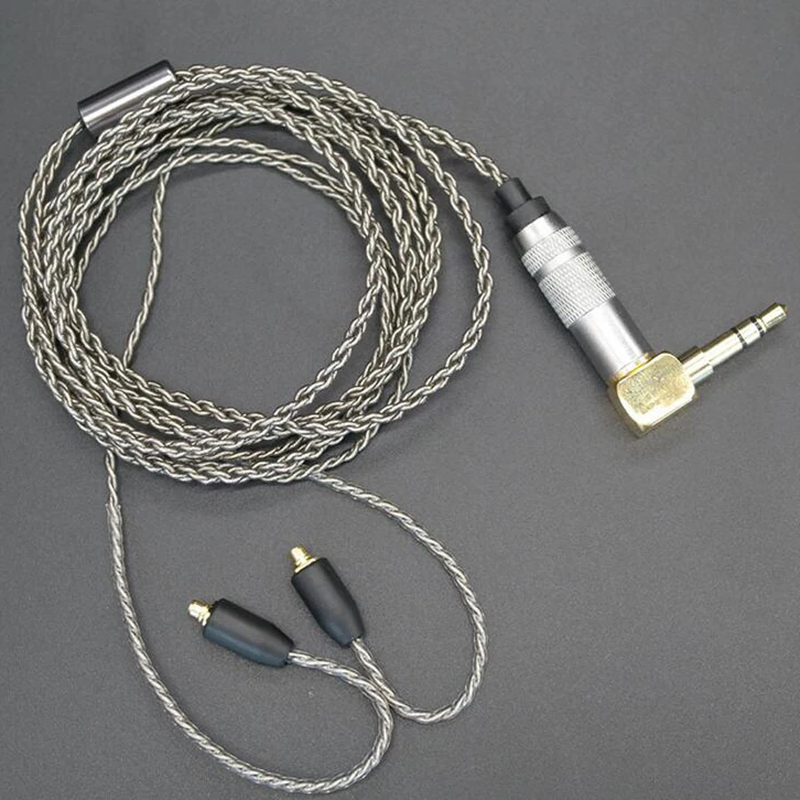 Обновленный DIY MMCX наушники стерео Бас HIFI Ouyad разъем серебряное покрытие линия для