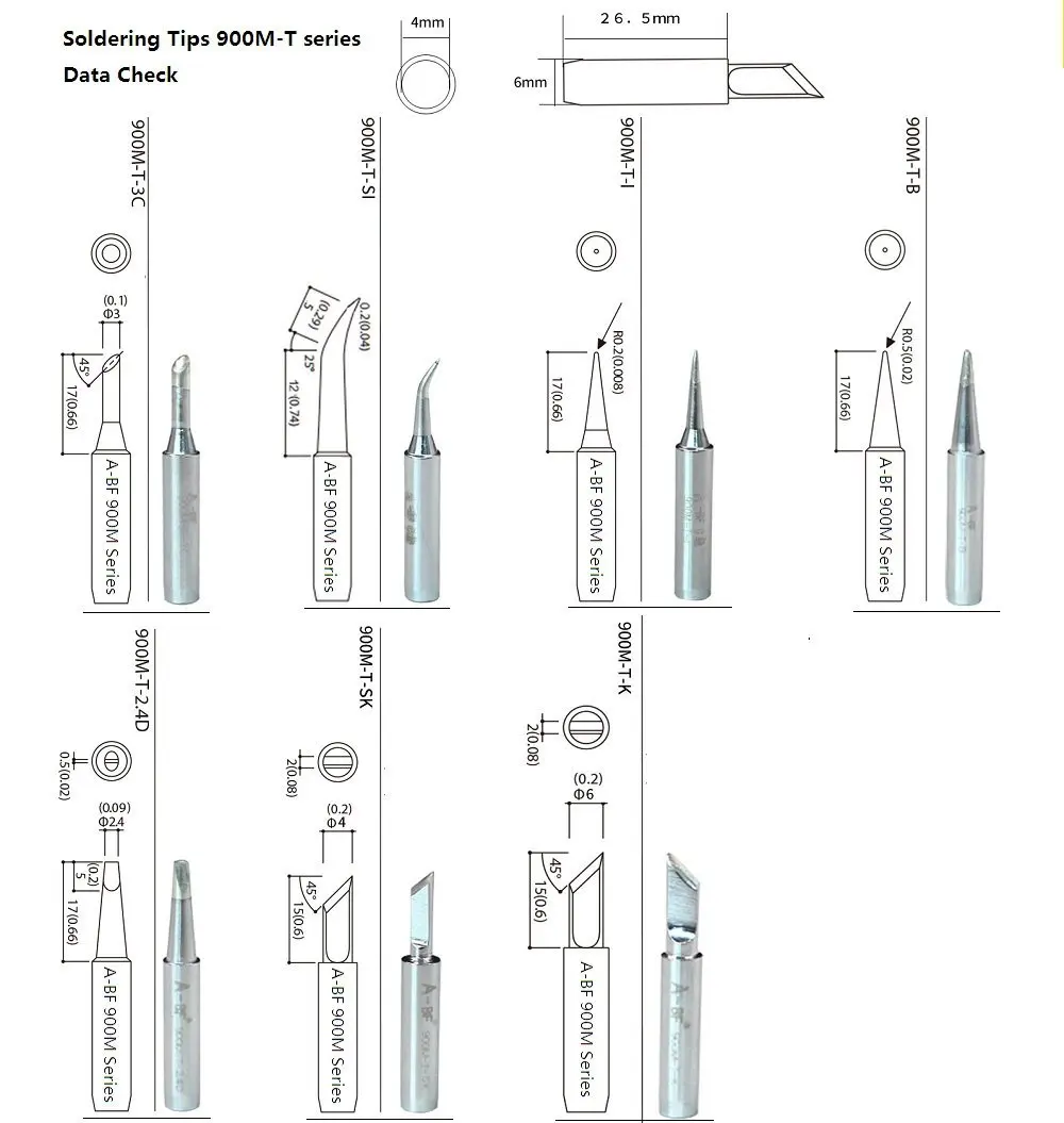 10 шт. 900M-T паяльник советы серебро