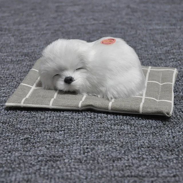 Mini Plush Simulation Sleeping Dog Puppy Dashboard Decoration Interior Home Decor Furnishings Accessories 2