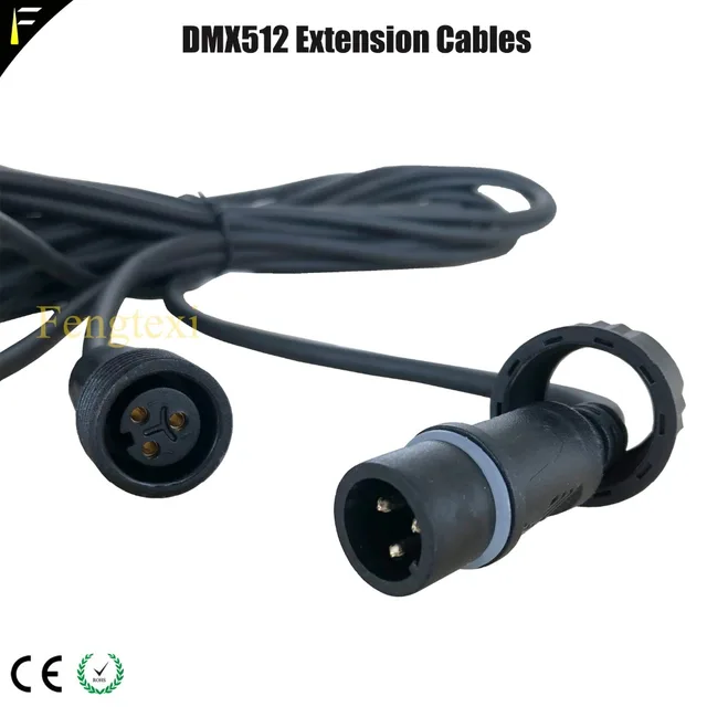 LED Par Light DMX512 Extension Cords Cable Outdoor Waterproof DMX