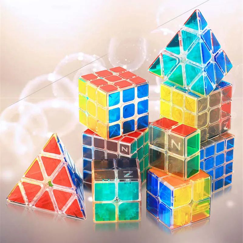 

Profession Competition Magic Cube New Transparent Frosted Speed Twist Rubike Cube Brain Teaser Education Cube Puzzle Toys Decor