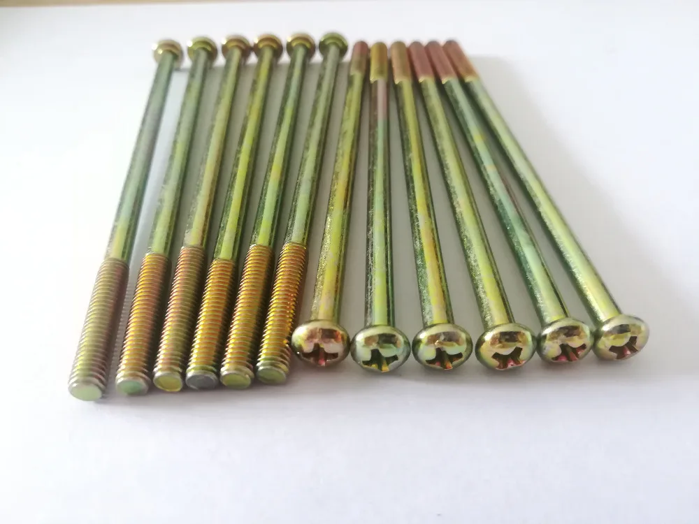 5PcsM4Phillipsroundheadscrewsmachinescrewlongboltscolorzinc