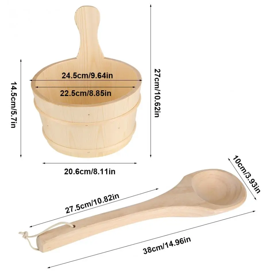 Ведро с пластиковым вкладышем для ванной комнаты, набор ковшей из натурального дерева для сауны, спа, ванной, аксессуары, ведро для сауны