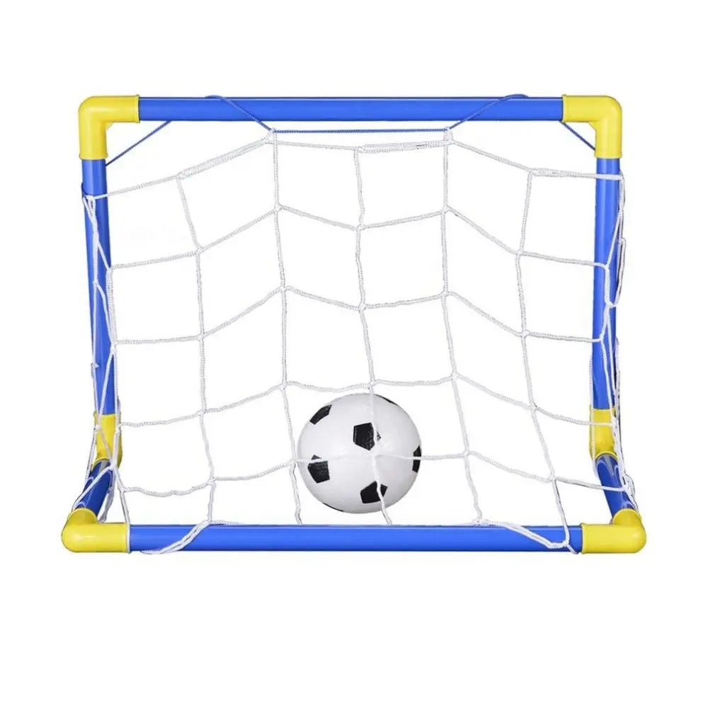 Lgfm-Крытый мини складной футбольный мяч стойки ворот сетчатый набор + насос детский спорт на открытом воздухе Домашняя игра игрушка детский