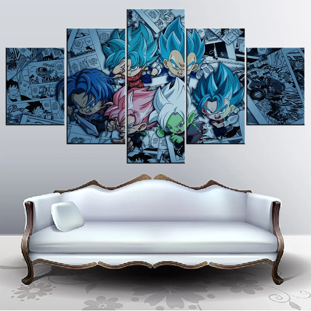 

Hd Prints Picture Poster Anime Dragon Ball Super Saiyan Wall Artwork Modular Painting Canvas Living Room Home Decoration Framed