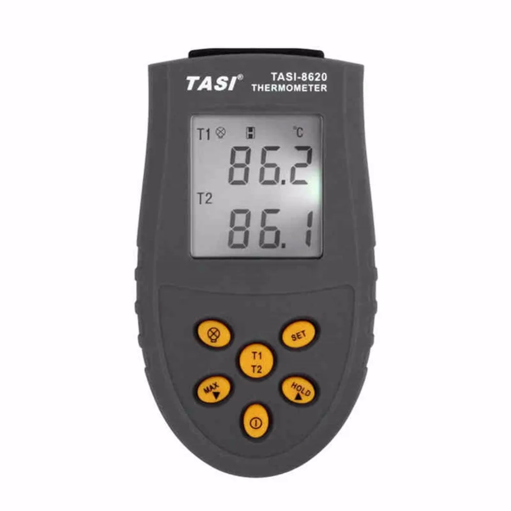 

TASI-8620 portable K type thermocouple probe dual channel thermometers digital temperature measurement -50 ~1350 C