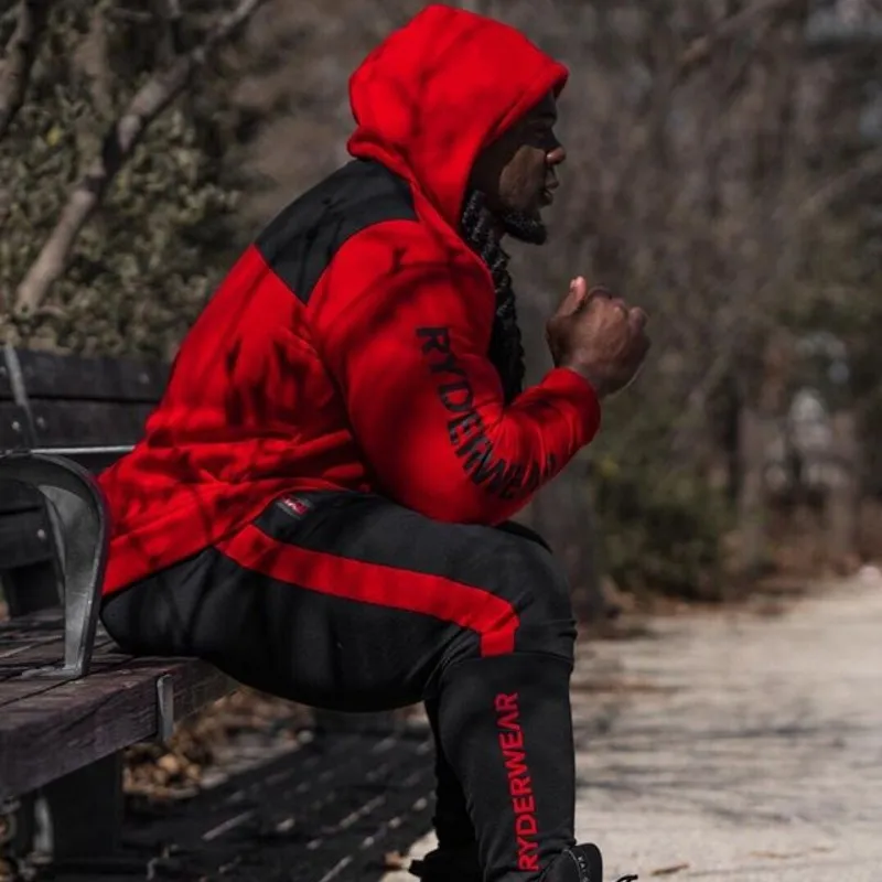 Mens Sports Suits Running Gym Tracksuit male (6)