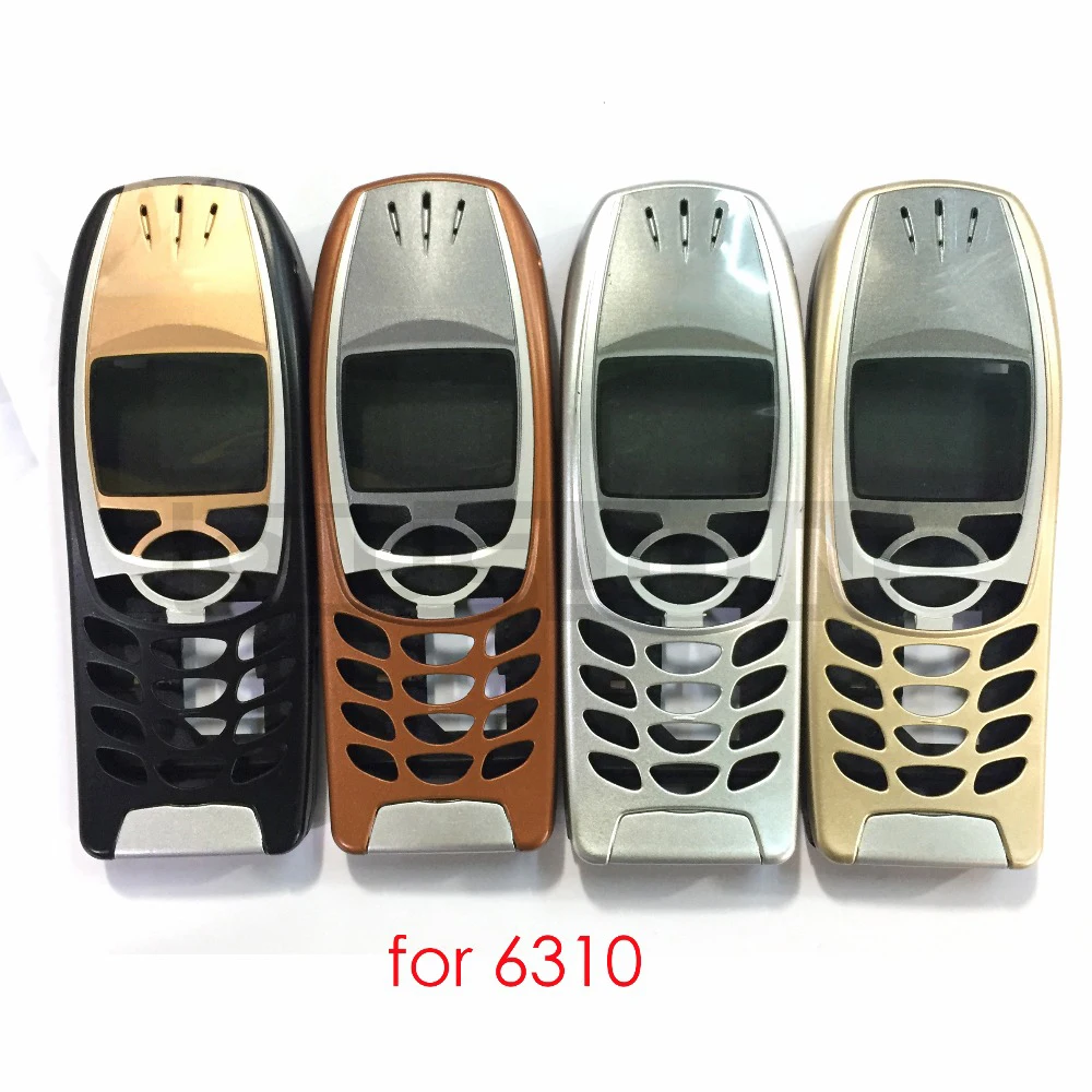 10 шт. полный мобильный телефон Корпус чехол для Nokia 6310, черный/золото/серебро/коричневый