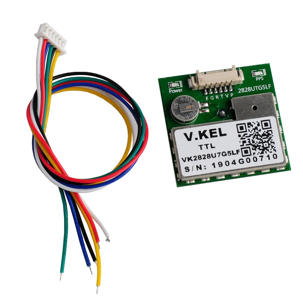 

VK2828U7G5LF GPS Module TTL 1-10Hz with Antenna with FLASH Flight Control Model, Support GPS,GLONASS,GALILEO,for Tracking
