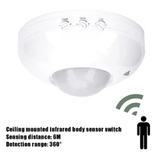 360 Degree Switch Home Motion Sensor Portable PIR PIR Motion Sensor Automatic Detector Light Switch Sensor hc sr501 pir infared sensor pyroelectric motion sensor detector human sensor ir sensor sr501 light switch lhi778 for arduino mcu