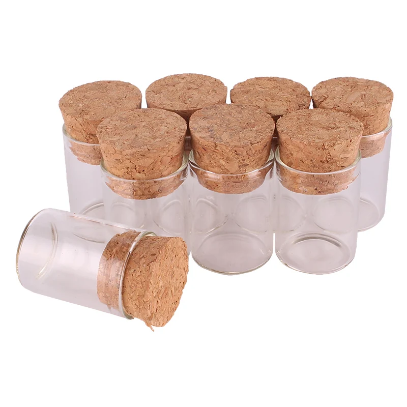 

100pcs 5ml size 22*30mm Small Test Tube with Cork Stopper Bottles Spice Container Jars Vials DIY Craft