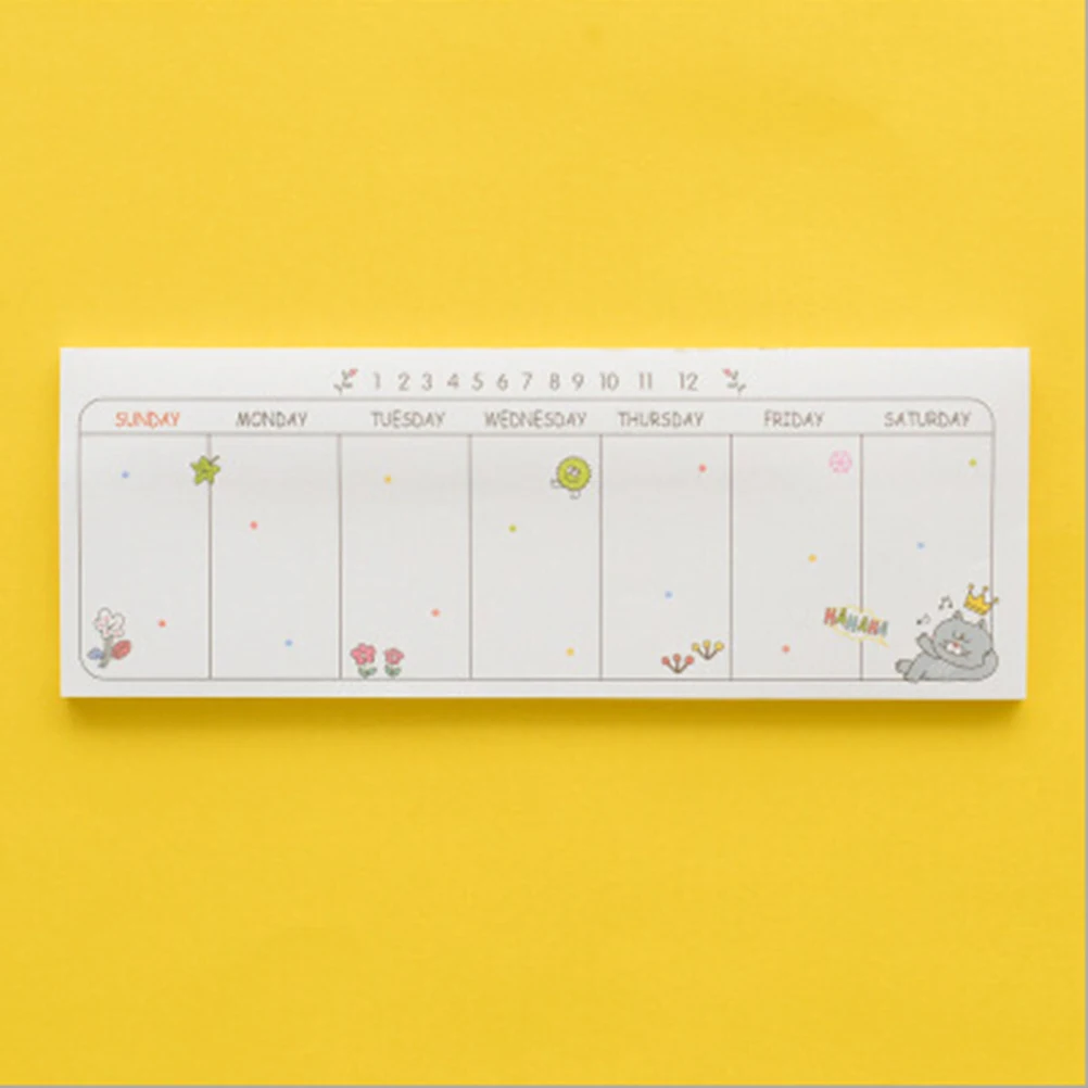 Блокнот Тетрадь Kawaii милые еженедельно planpaper Скрапбукинг stickerstimes липкий notespaper наклейки в Корейском стиле Stationery16.5* 6,5 см