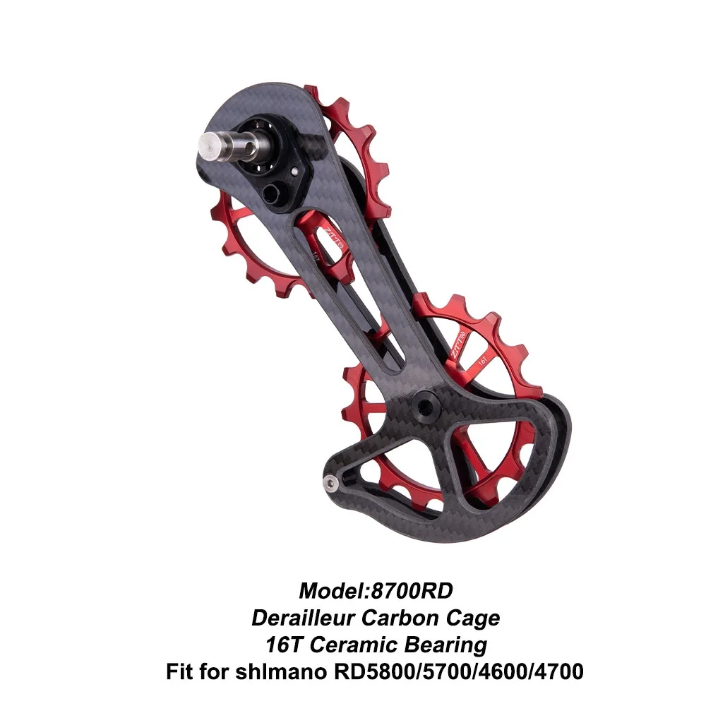 

16T Road Bike Carbon Fibre Derailleur Ceramic Jockey Wheel Oversize Lower Pulley For Shimano Dura-Ace R5800 5700 4600 4700