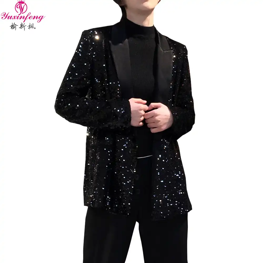 black sequin suit womens