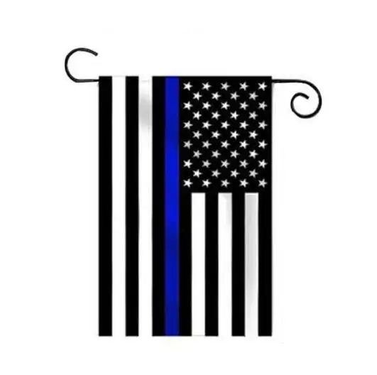 

aerlxemrbrae 45cmx30cm Thin Blue Line garden Flag Police Cops Law Enforcement Polyester Garden Banner