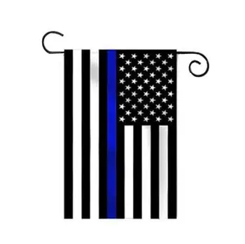 

aerlxemrbrae 45cmx30cm Thin Blue Line garden Flag Police Cops Law Enforcement Polyester Garden Banner