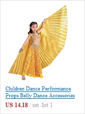 2018 Лидер продаж обувь для девочек ручной работы танец живота костюм Дети Ангел дети Isis Крылья два разноцветные в продаже без палки