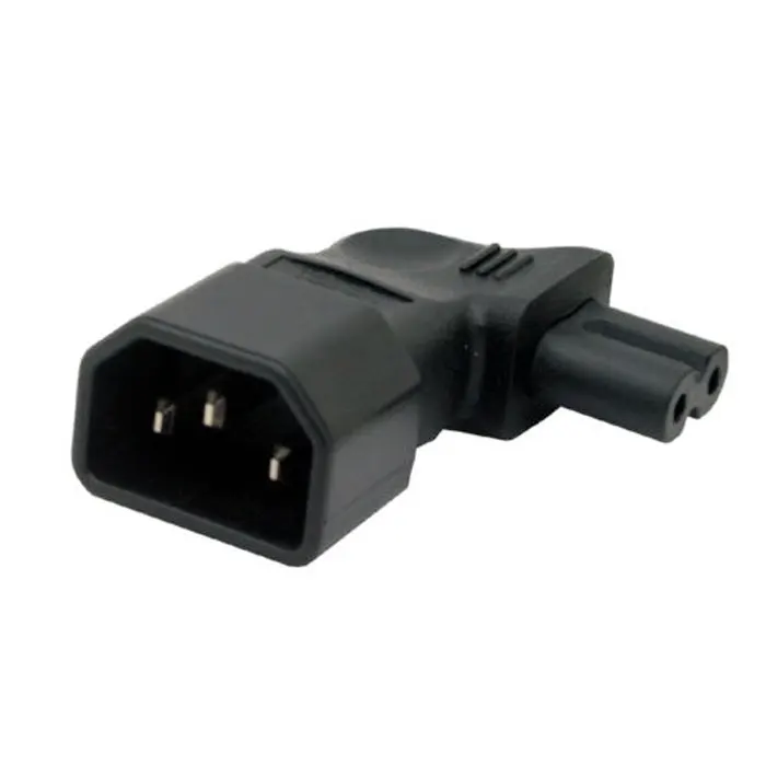 

5PCS/lot IEC 320 C14 to C7 90 Degree Left Right Angled Power Male to Female Extension Adapter for Notebook Charger
