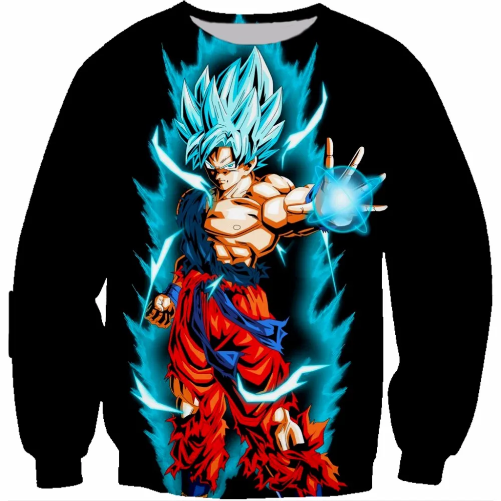 

PLstar Cosmos Dragon Ball z Hoodies Kids 3D Hoodie Boys Sweatshirts Goku Anime Print Hoody child o neck Pullover black hooded